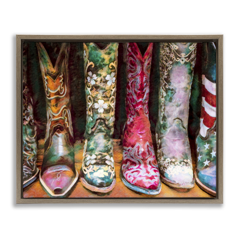 Bottes de cowboy, H 17 po x l 21 po, Cadre flottant orme Montalcino