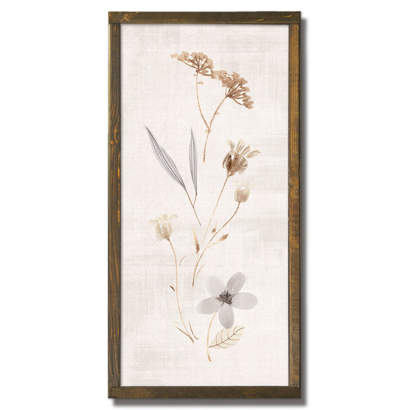 Épice et feuilles bleues I, impression sur bois