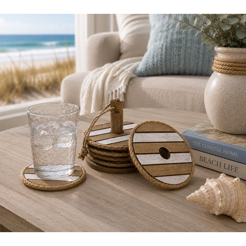 Ensemble de 4 sous-verres rustiques