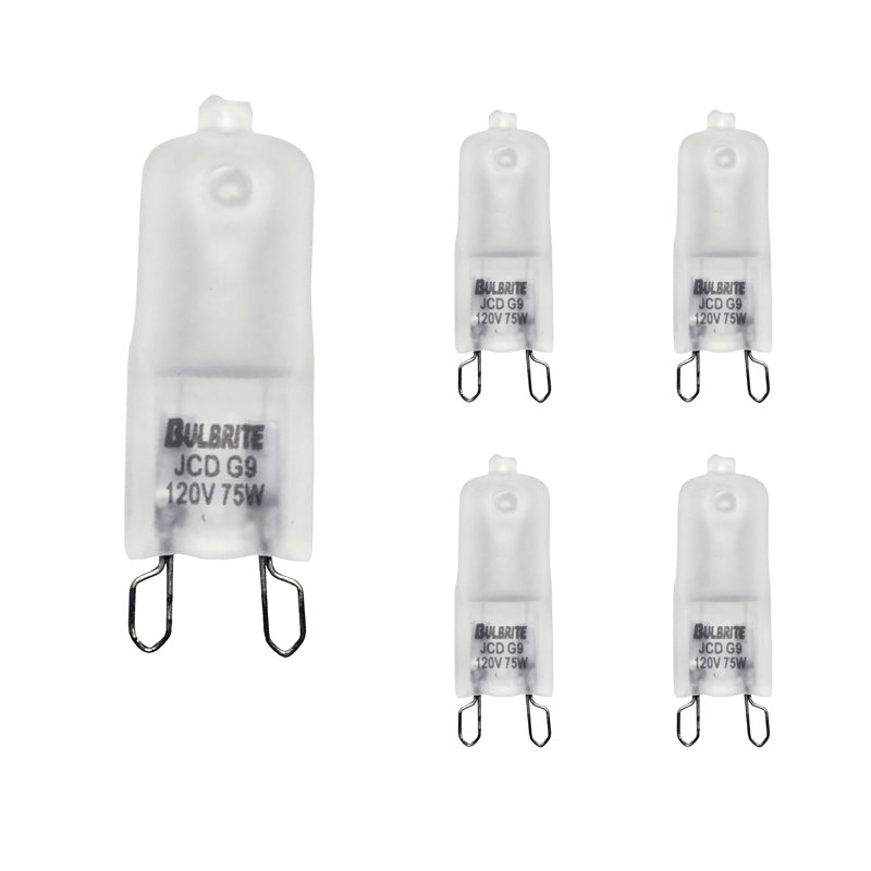 75 Watt T4 Halogen Dimmable Light Bulb, Warm White (2900K) G9/Bi-Pin Base