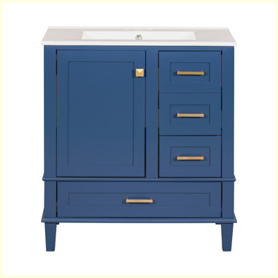 Modern Bathroom Cabinet with Sink Combo Set