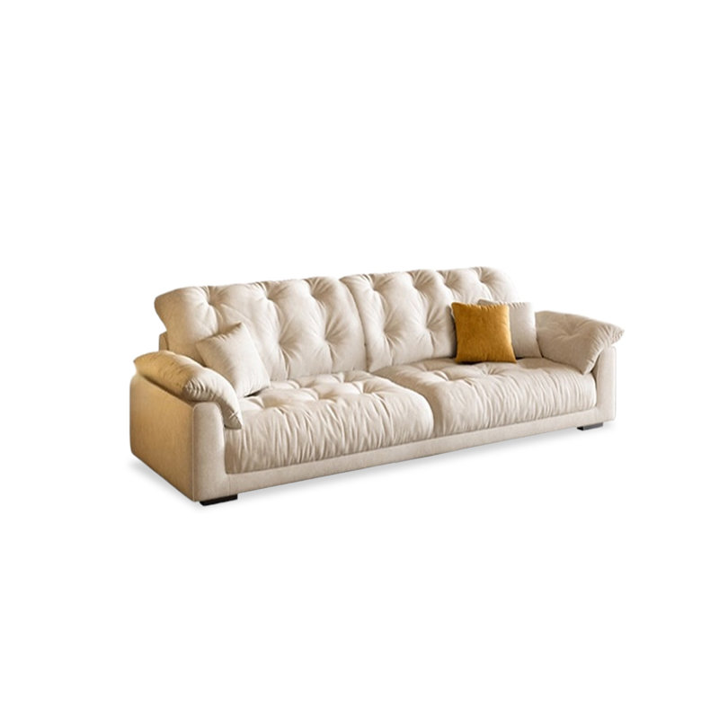 Causeuse-coussin beige standard en polyester