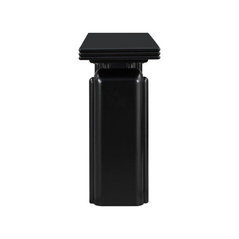 Console moderne en placage de bois d'acacia, Noir