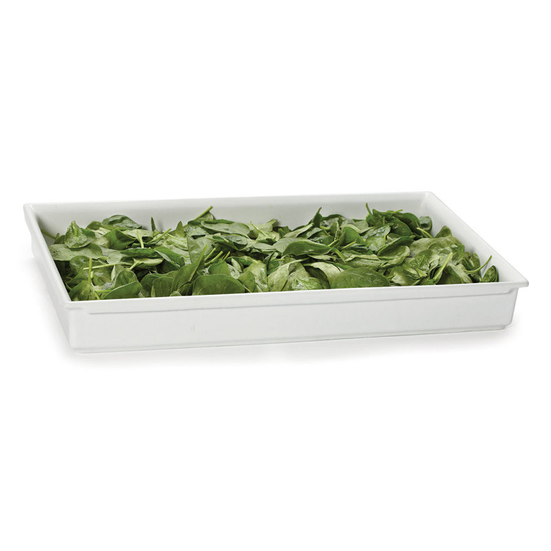 GET CIH1FD-WW Bugambilia Fit Perfect Stackable 4" Deep Food Pan, 11.5 Quart, Mod White