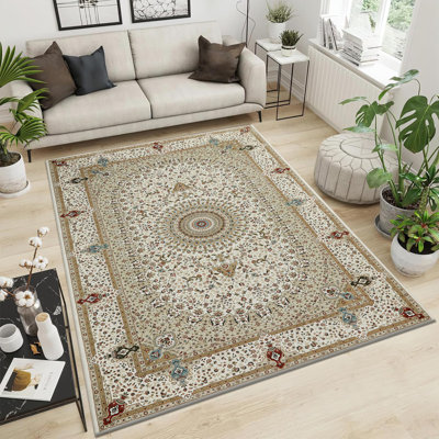 Cashmere Machine Tufted Area Rug ( Low-Pile Traditional)