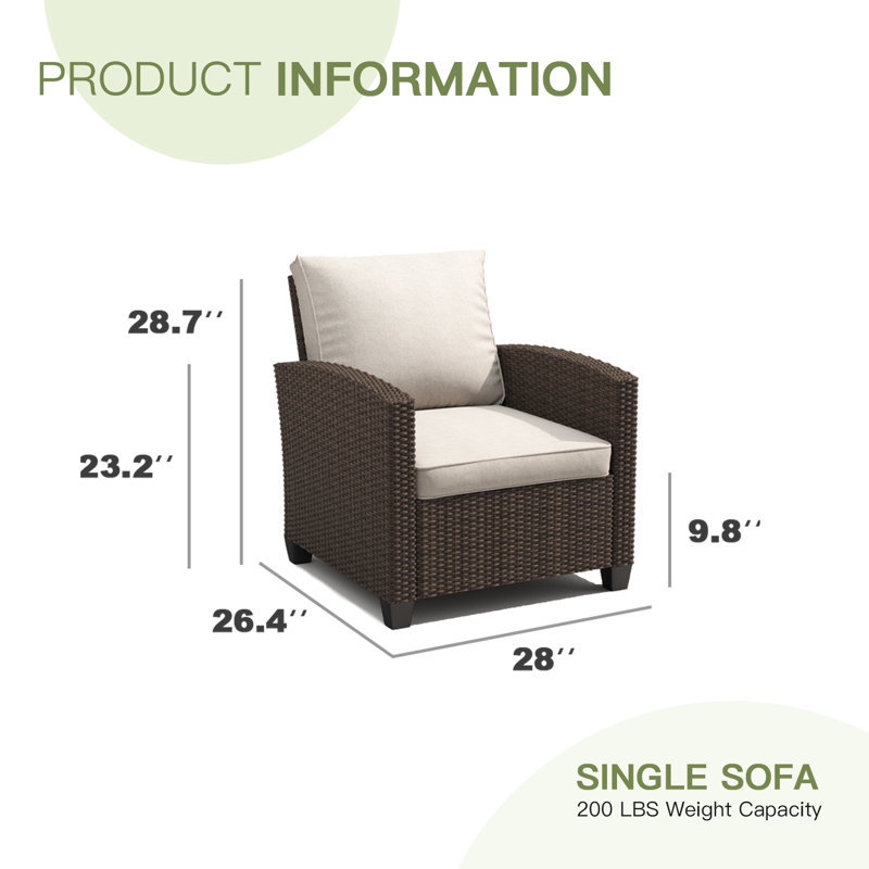 Ensemble de 2 chaises d'extérieur en rotin tissé, Beige