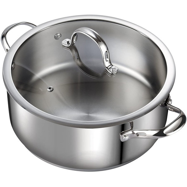 CooksEssentials Stainless Steel II 4 qt. Saucepot with Drain Lid 