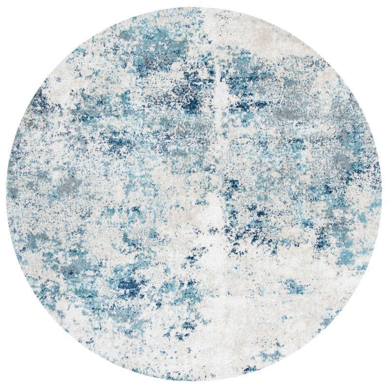 Scriber Performance Abstract Rug, Round 6'7"