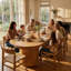 Table de salle à manger extensible en bois avec armoire de rangement, 2 à 10 places, peu encombrante pour la famille
