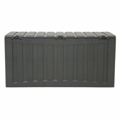 vidaXL Storage Box Black Polypropylene Large Storage Box Rectangular