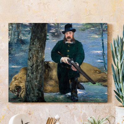 Mr. Eugène Petuiset, the Lion Hunter by Édouard Manet Canvas Prints Giclee Print Wall Art for Home Decor
