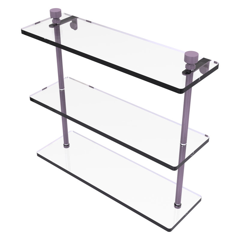 Ballenas 3 Piece Tiered Shelf, 15" H x 16" W x 5" D, Lavender