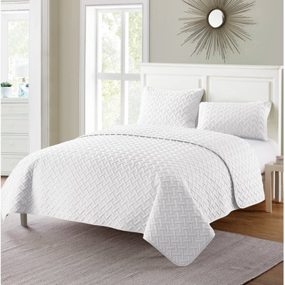 Ensemble de courtepointe à tissage de panier Nina
