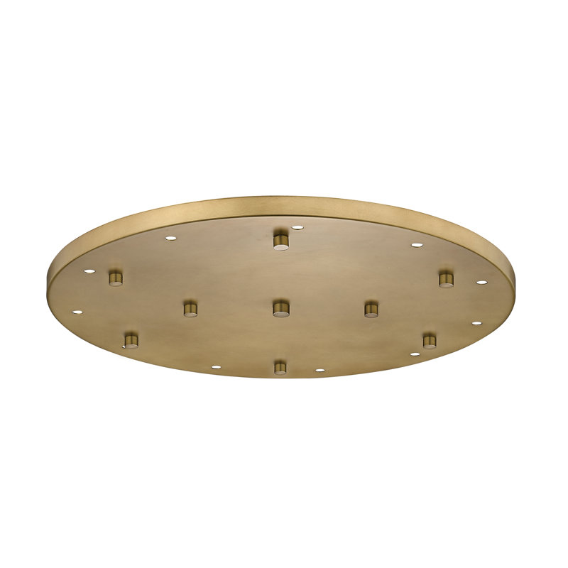 11 Port Multi Point Canopy, Rubbed Brass