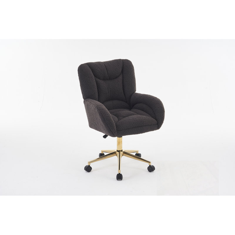 Teddy Swivel Office Chair With Metal Base, Teddy  Dark Gray