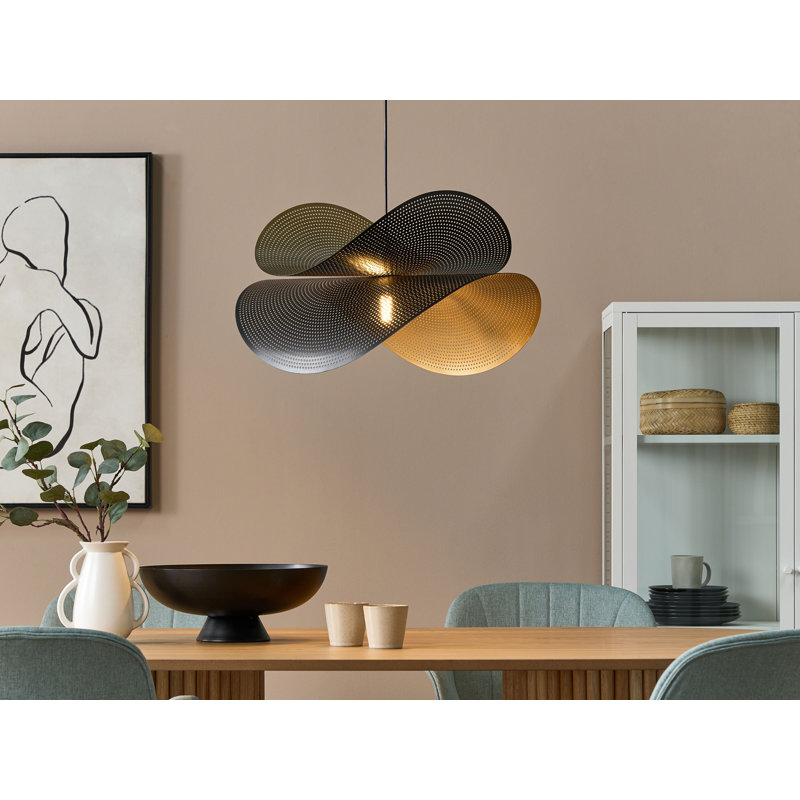 Patro 1 - Light Black/Gold Geometric Pendant