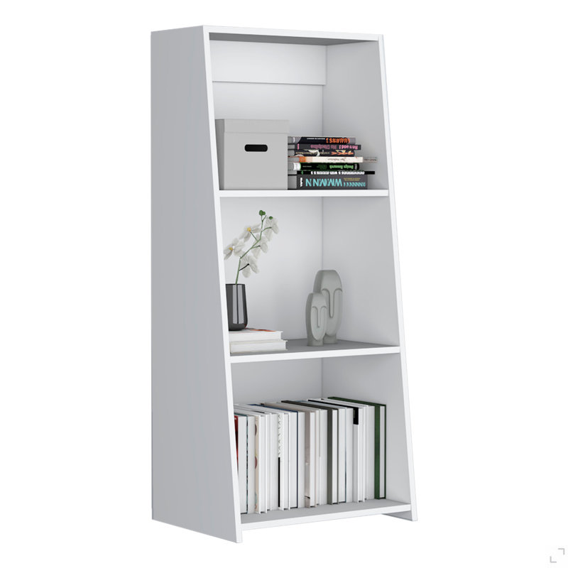 Bibliothèque H 47 ", 3 tablettes, blanc, Blanc