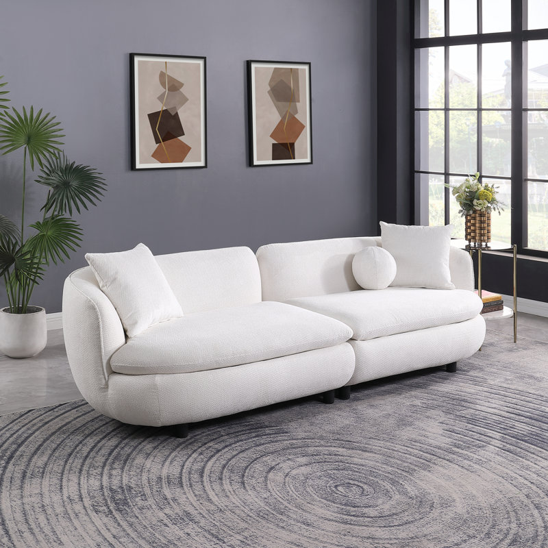 Canapé incurvé confortable de 89 po de profondeur, parfait pour se détendre, canapé de salon moderne