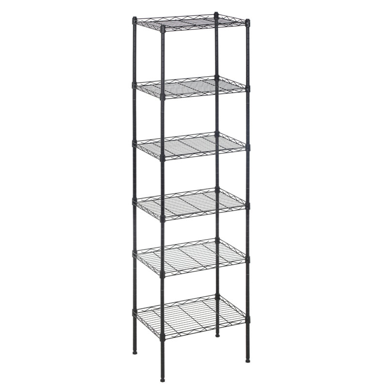 16.7'' W Metal Shelving Unit, Narrow Storage Shelf Organizer, Heavy-Duty Freestanding Storage Rack for Kitchen, Pantry, Garage and Laundry Room