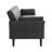 89" Faux Leather Convertible Sofa Couch with 2 Square Pillows,Adjustable Backrest& Armrests-334431197