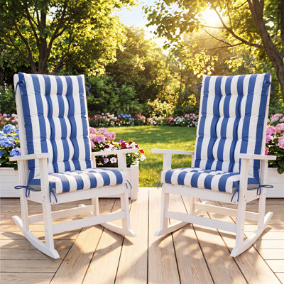 Outdoor/Indoor 5'' Adirondack Chair Seat/Back Cushion with Ties