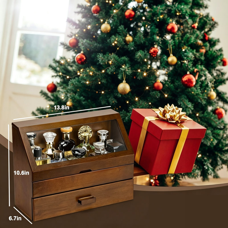 Wood Makeup Organiser