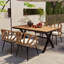 Yoga contemporain en plein air avec chaises en PE et table-1834384792