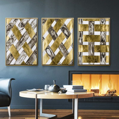 " End Grain Weave I " 3 - Pieces