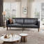 Canapé-lit futon de 75 po, canapé-lit convertible, petit canapé en similicuir, causeuse, canapé moderne de style Mid-Century pour le salon, la chambre à coucher, noir-260716334