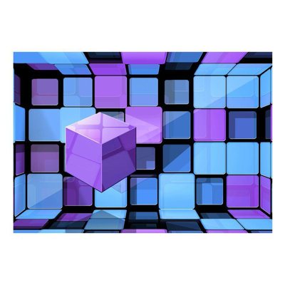 3D Illusion Wallpaper Wall Mural - Rubik''s Cube: Variation
