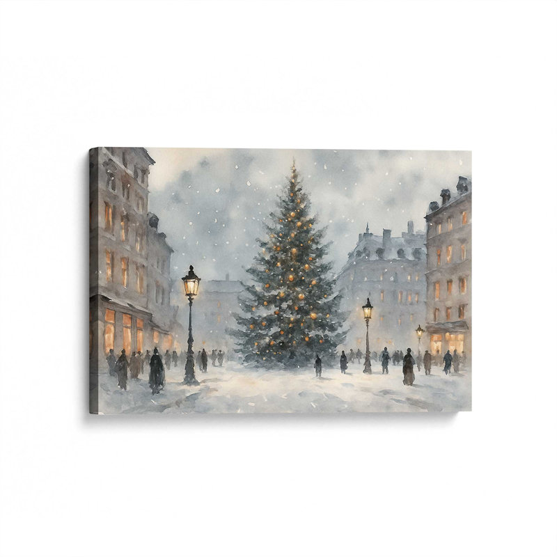 «Town Square Glow», reproduction d'art sur toile, H 24 po x l 36 po, Gallery Wrapped