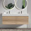 Meuble-lavabo mural moderne Mid-Century avec matériaux durables et tiroirs à fermeture silencieuse Doreli
