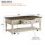 Table basse de style campagnard avec tiroir, facile à assembler, mobile avec roues verrouillables, idéale pour l'organisation et la décoration du salon-229480418