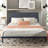 Station Upholstered Metal Platform Bed-27114077-32966200
