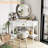 Corner Desk Small Desk for Small Space, Corner Computer Desk Triangle Desk for Home Office, White