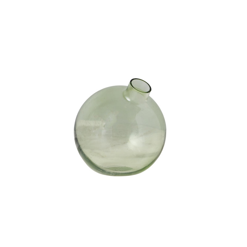 Glass Sphere Bud Vase, Sage Green