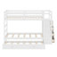 Structure de lit superposé pratique avec lit gigogne et escalier d'organisation-771184579