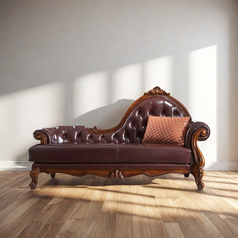 Fauteuil américain tout en bois massif, Chaise longue à accoudoir droit