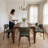 Modern Curved Boucle Dining Chair with Solid Oak Back and Legs, Fully Assembled-1179938588