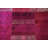 Fuchsia Pink Wool Patchwork Distressed Area Rug 8x10