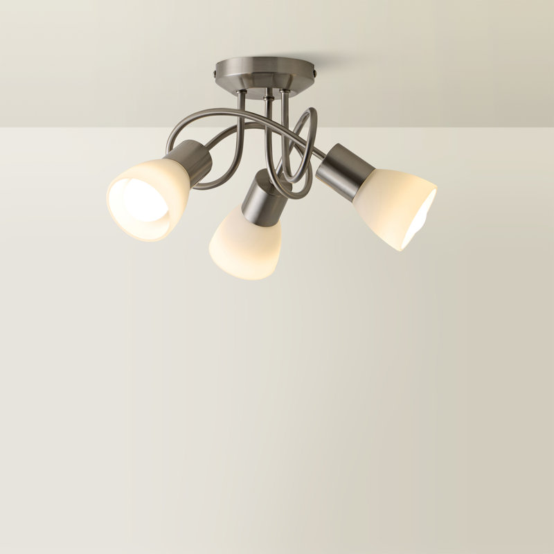 Leja Glass Semi Flush Mount, Yes
