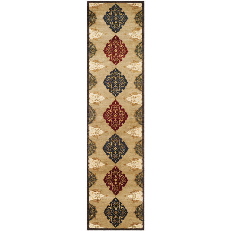 Tibetan Hand Knotted Wool Pile Rug, Runner 2'6" x 10'