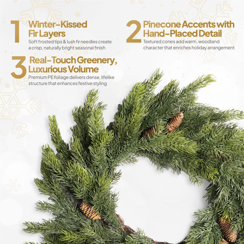 Polyethylene Wreath, 80 (cm) x 75 (cm)