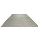 Gray Hand-Knotted Wool Striated Bands Geometric Modern Contemporary Carpet Rug