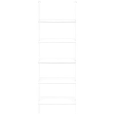White Metal 5 Tier - Chic For Living Room Contemporary Home Storage