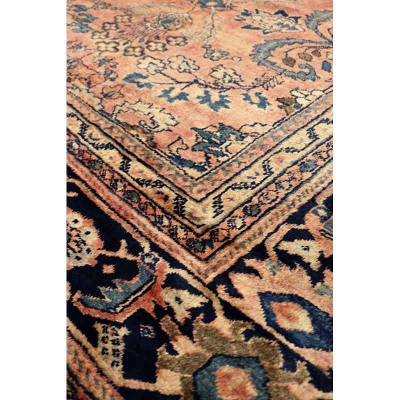 Tapis rose / bleu marine Mahal