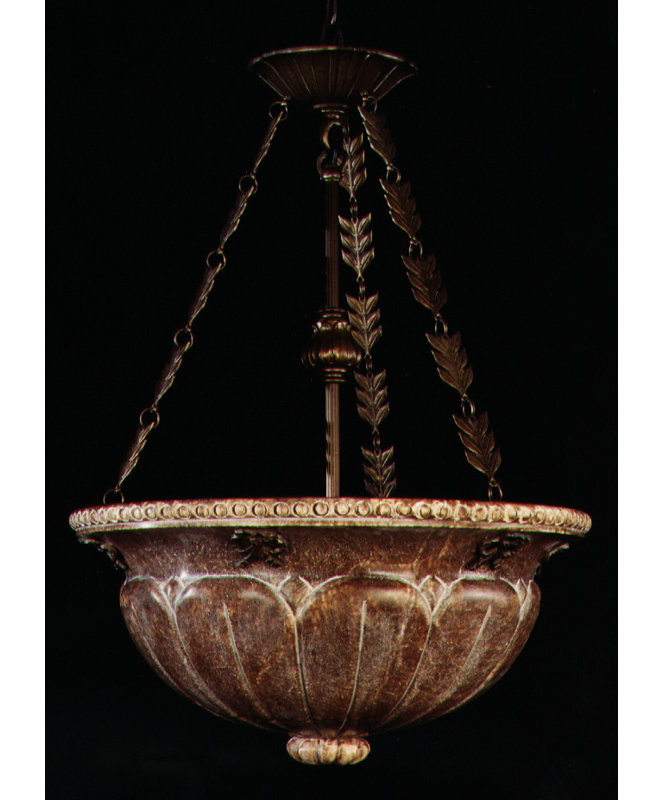 Digiovanni 3 - Light Uniform Flemish Bowl Pendant