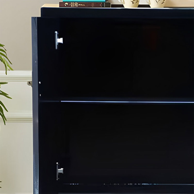 Hand-Painted Cabinet with Birch Frame