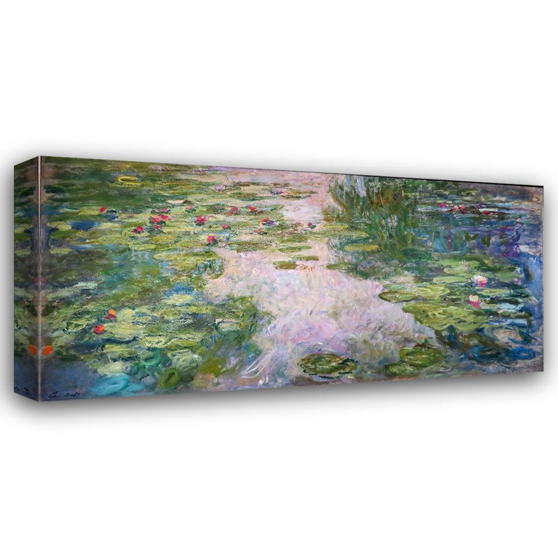 Art sur toile tendue avec Lark Manor ™, Monet, Claude, Waterlillies, H 26 po x l 48 po