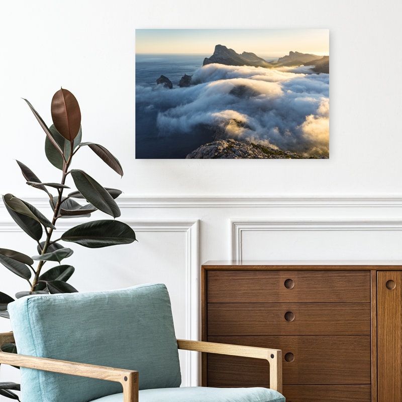 «Fog Wave», impression de paysage côtier abstrait, H 16 po x l 24 po